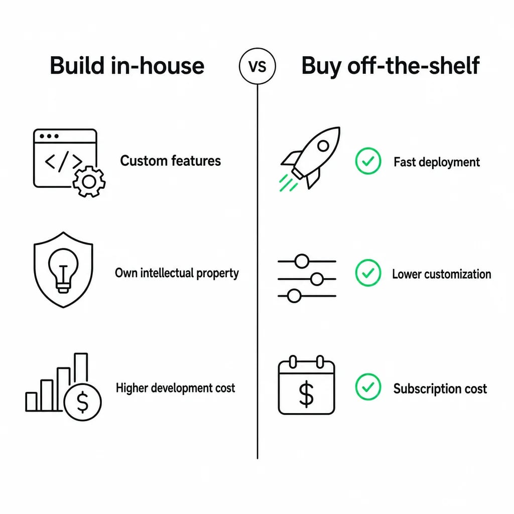 Build vs buy comparison for agentic AI